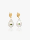 ANNI LU ANNI LU 18K GOLD-PLATED BAROQUE SHELL DROP EARRING,180014913049905