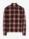 SAINT LAURENT SAINT LAURENT ZIP CHECK PRINT SHIRT,528110Y161T12982076