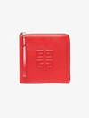 GIVENCHY GIVENCHY RED ICONIC LEATHER WRISTLET POUCH,BB6022B05E12968211