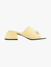 GUCCI GUCCI PATENT LEATHER MID-HEEL SLIDES,543188BNC0013246986