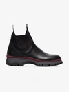 Prada Chelsea Trek-sole Leather Boots In Black