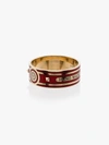 FOUNDRAE FOUNDRAE 18K YELLOW GOLD RED SUN WIDE DIAMOND RING,R2WIDEBANDRED13000470