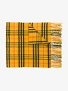 Burberry The Classic Vintage Check Cashmere Scarf In Yellow