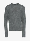 Prada Shetland Wool Jumper - Grey In Grey