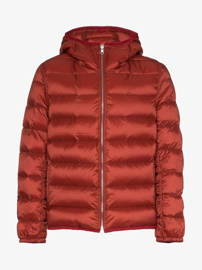 Ten C Hooded Padded Jacket In Red