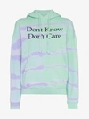 ASHLEY WILLIAMS ASHLEY WILLIAMS DON'T KNOW DON'T CARE PRINT COTTON HOODIE,AWAW1811813089160