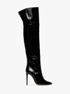 AQUAZZURA AQUAZZURA ALMA 105 PATENT LEATHER BOOTS,ALAHIGB0PAT00013002835