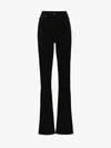 Helmut Lang High Waisted Bootcut Cotton Blend Jeans In Black