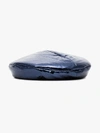 Maison Michel Metallic Blue New Billy Varnished Leather Hat In Blue