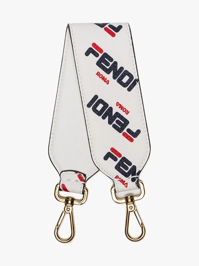 Fendi Fila Logo Bag Strap - 白色 In White