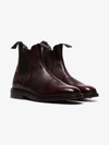 TRICKER'S TRICKERS X BROWNS BURGUNDY LEATHER CHELSEA BOOTS,611913439171