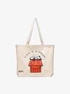 PINTRILL PINTRILL CREAM SNOOPY LIFE IS A DREAM TOTE BY MR A,LFISADREAM13356716