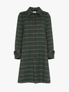 MATTHEW ADAMS DOLAN MATTHEW ADAMS DOLAN GREY, GREEN AND WHITE OPERA BACK CHECK WOOL COAT,FW18C001GREEN13204112