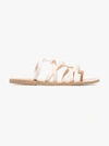 ANCIENT GREEK SANDALS ANCIENT GREEK SANDALS WHITE DONOUSA MULTISTRAP LEATHER SANDALS,DONOUSAOFFWHITE13442150