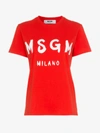 Msgm T-shirt Mit Logo-print In Red