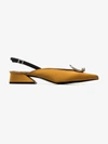 Yuul Yie Mustard Zizi 30 Sling Back Oval Broach Pumps In Yellow