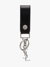 Saint Laurent Black Monogram Leather Keyring In 1000 -  Black