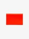 Comme Des Garçons Fluorescent Orange Leather Wallet In Orange