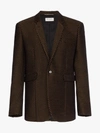 SAINT LAURENT SAINT LAURENT VELVET GOLD DETAIL BLAZER,549774Y517U13442389