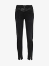 GIVENCHY GIVENCHY LEATHER PANEL JEANS,BW50AJ508813231525