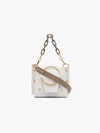 Yuzefi White Delila Mini Chain Cross Body Bag In White