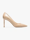 Jimmy Choo Nude Romy 85 Patent Pumps - Neutrals In Nude