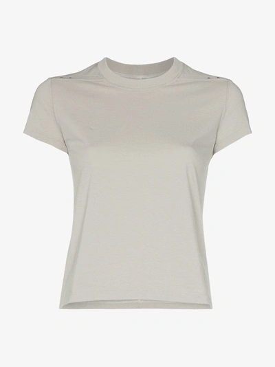 Rick Owens Cotton T-shirt With Stud Details In Grey