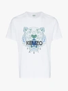 Kenzo Tiger Logo Print T-shirt In White