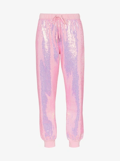 Ashish X Browns Badass Sequin Embellished Track Pants In Pink