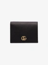 GUCCI GUCCI BLACK GG MARMONT LEATHER WALLET,456126CAO0G13452485