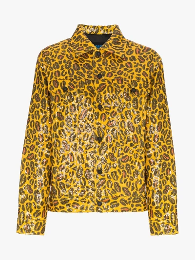 Charm's Leopard Print Jacket In Yellow