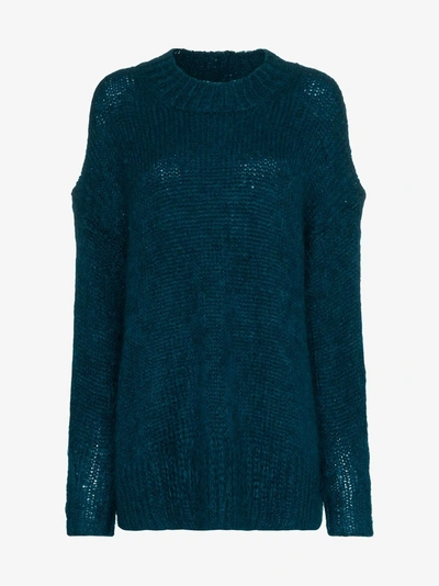 Isabel Marant Idol Mohair And Wool Mix Jumper In Green