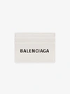 BALENCIAGA BALENCIAGA SNOW WHITE LOGO PRINT CARD HOLDER,490620DLQ4N13197070