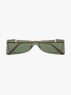 GUCCI GREEN AND GOLD DOUBLE LENS SUNGLASSES,3000593600113472609