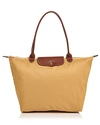 Longchamp Le Pliage Large Nylon Shoulder Tote In Honey/gold