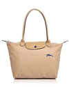 Longchamp Le Pliage Club Medium Shoulder Tote - Beige In Beige/silver