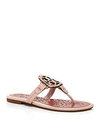 Tory Burch Women's Miller Scallop Leather Thong Sandals In Sea Shell