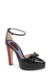 GUCCI SADIE SPIKE PLATFORM PUMP,549628BNC00