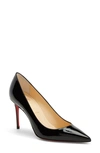 Christian Louboutin Kate Pointed Toe Patent Leather Pump In Black