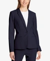 CALVIN KLEIN PETITE ONE-BUTTON BLAZER