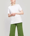 Acne Studios Cylea Cropped Embossed Cotton-jersey T-shirt In Optic White