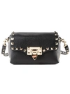 Valentino Rockstud Mini Calfskin Leather Crossbody Bag In No Nero