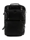 Prada Logo Plaque Cabin Trolley In Black