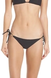 Heidi Klein Core Textured Side-tie Bikini Bottom In Black