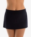 Magicsuit Plus Size Jersey Skirted Bikini Bottom In Black