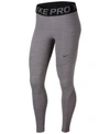 Nike Women's Pro Leggings In Gunsmoke Heather