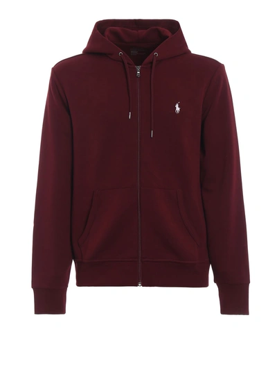 Polo Ralph Lauren Performance Burgundy Zip-up Hoodie