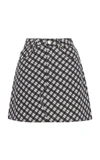 ALEXA CHUNG Checkered Cotton-Blend Mini-Skirt,685374