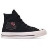 CONVERSE WOMEN'S X HELLO KITTY CHUCK TAYLOR 70 HIGH TOP CASUAL SHOES, BLACK - SIZE 6.0,2433944