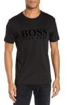 HUGO BOSS TESSLER SLIM FIT FLOCK LOGO T-SHIRT,5038042400100